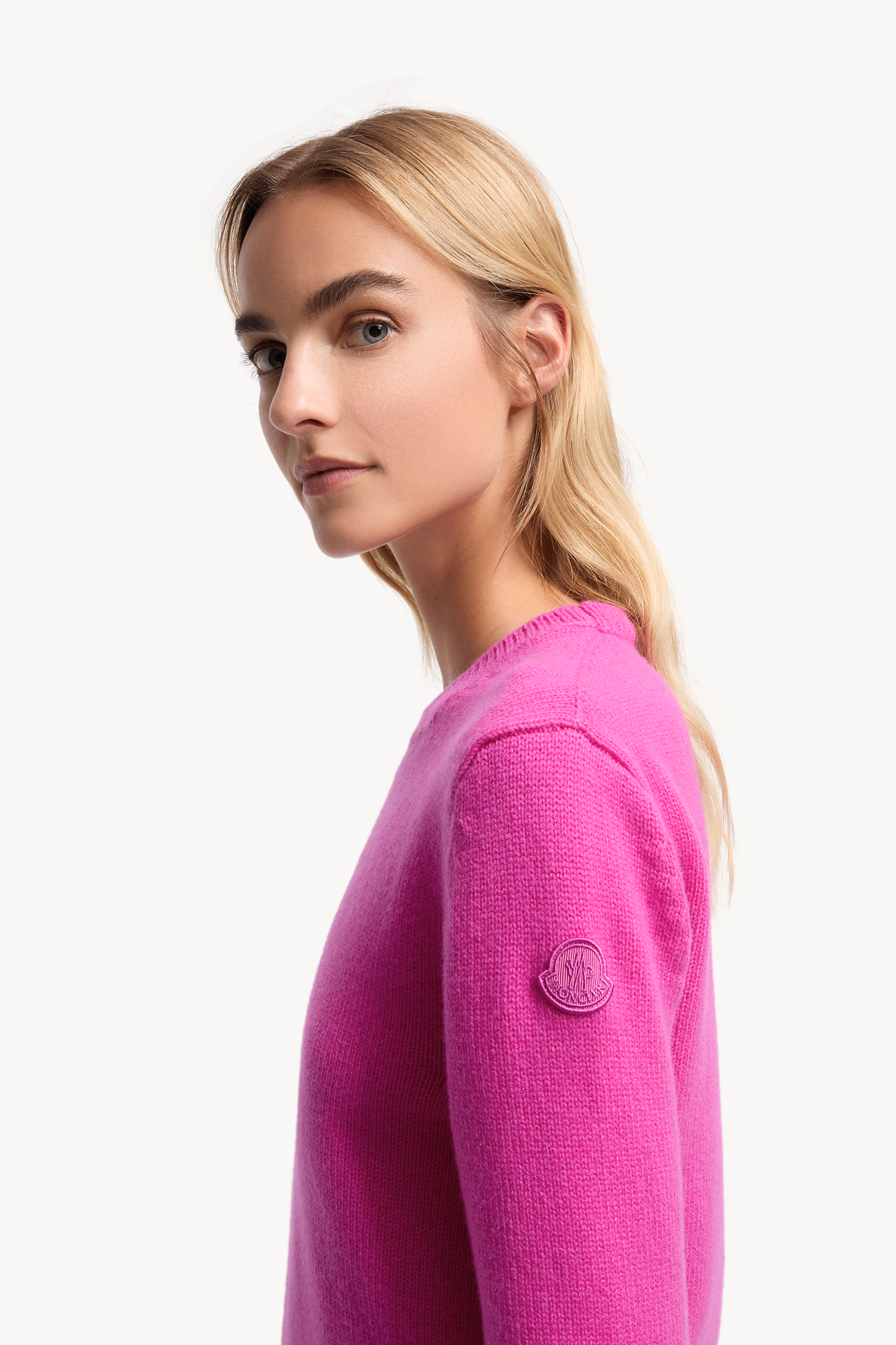 Wool & Cashmere Sweater Women Pink Moncler 4